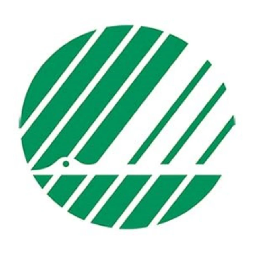 Svanen-symbol, grön miljömärkning med diagonala linjer i cirkelform